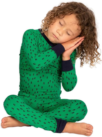 Mightly Boys and Girls' Pajamas | 100% Organic Cotton Soft, Elastic and Comfortable Footless Pajama Set for Toddlers & Kids