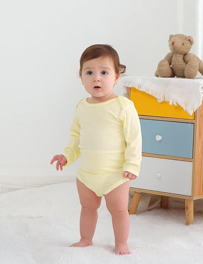Rayon of Bamboo Baby Bodysuit, Long Sleeve Bodysuits for Boys Girls Infant Soft Clothes 0-24 Months