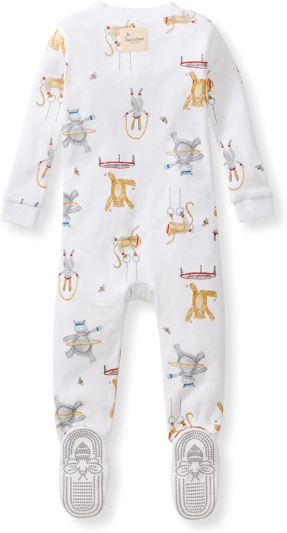 Burt's Bees Baby baby-boys Sleeper Pjs, 100% Organic Cotton, One-piece Footie, Zip Up Jumpsuit, Snug Fit Pajamas