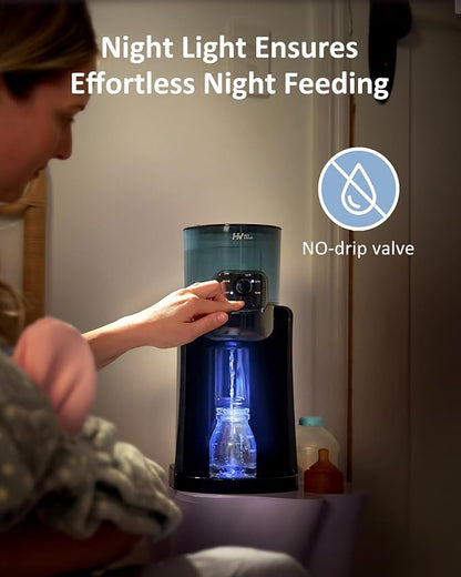 Water Warmer, HEYVALUE Baby Bottle Warmer, Formula Maker with Night Light, 4 Temperature Control & 72H Keep Warm, Detachable Tank, Instantly Dispenses Warm Water, Feed Baby More Easier and Healthier