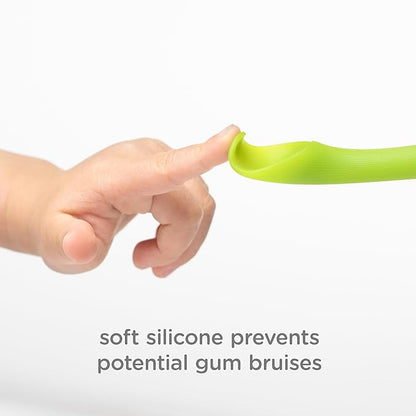 Olababy 3 Piece Parent Led and Baby Led Weaning First Feeding Set, Includes Training Spoon, Feeding Spoon and Suction Bowl with Lid