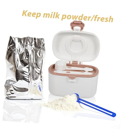 Vaguelly Portable Powder Container Cartoon Formula Dispenser for Travel Leak Sealed Jar Scoop for Food Storage Compact for Outdoor Small Design