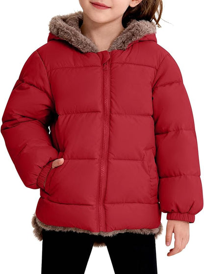 COZYPOIN Toddler Baby Boys Girls Winter Fleece Jackets Cute Bear Hooded Coats Little Kids Warm Windproof Outerwear for 1-6T