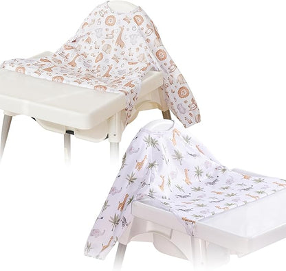 Long Sleeve Baby Bib - Mess-Proof Feeding Bibs for Babies - Adjustable, Waterproof, and Highchair/Table Attachment