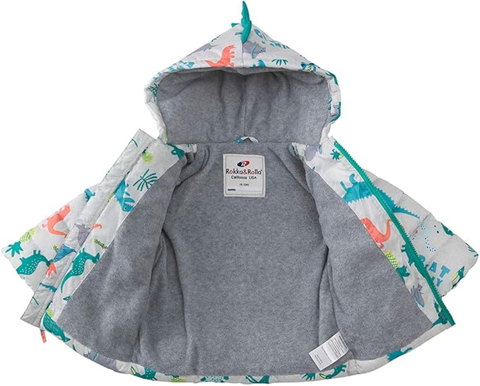 Rokka&Rolla Baby Boys' Water-Resistant Fleece Lined Puffer Jacket Winter Coat for Newborn Infant Toddler