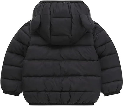 Toddler Winter Coats Puffer Padded Jacket Baby Boys Girls Bear Hoods Down Jacket Light Weight Infant Outerwear