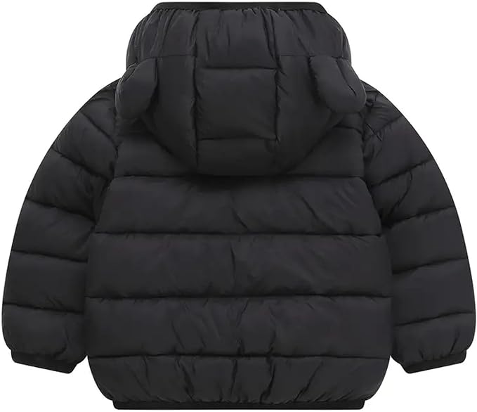 Toddler Winter Coats Puffer Padded Jacket Baby Boys Girls Bear Hoods Down Jacket Light Weight Infant Outerwear