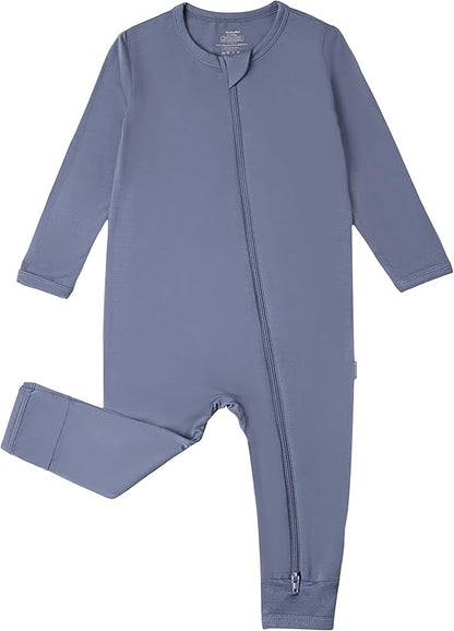 Baby Zippered Rompers Newborn Pajamas Sleepers Long Sleeve Jumpsuits Infant Zipper Romper-Viscose from Bamboo