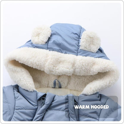 Baby Boy Winter Fleece Snowsuit Jacket Toddler Girl Jumpsuit Warm Snow Suit Coat