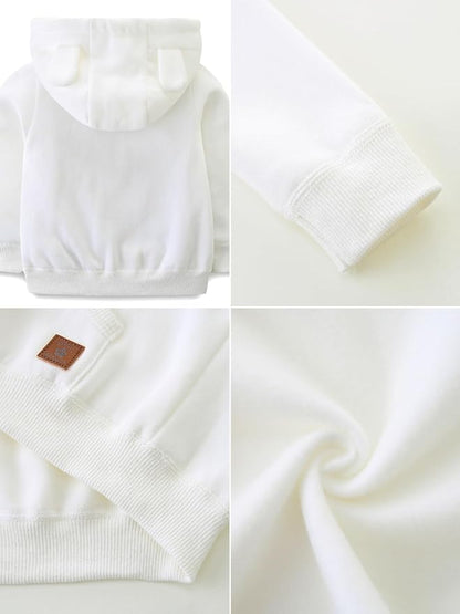 Baby Boy Girl Clothes Zip-Up Hoodies with Sherpa Lining Spring Fall Outerwear Coat