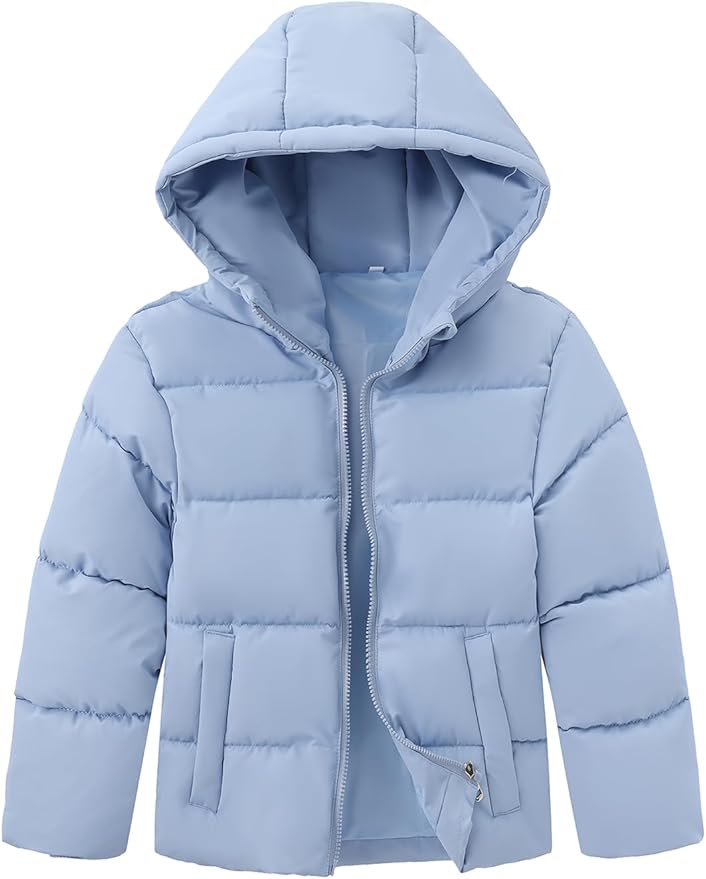 HOOD CREW Kids Boy’s Winter Coat Windproof Hooded Puffer Jackets Warm Outerwear Parka Padded Jacket