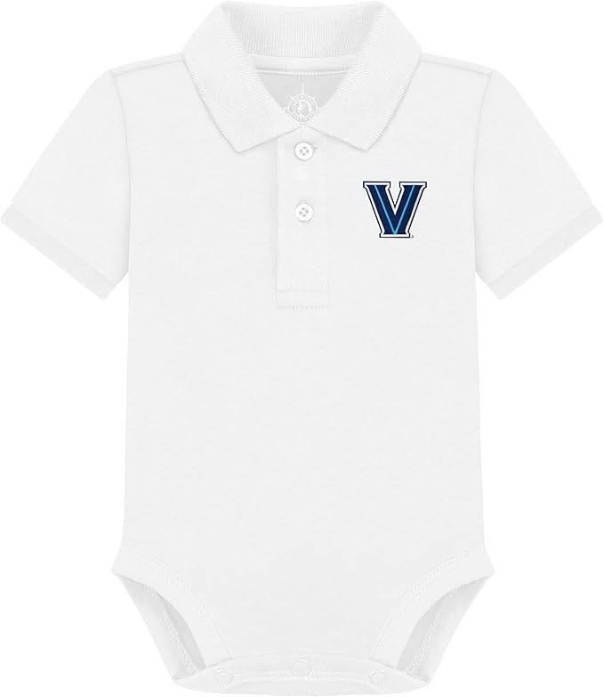 Creative Knitwear College Baby Polo Bodysuit Solid - Team Logo, Multiple Colors, for Boys & Girls (0-12 Months)
