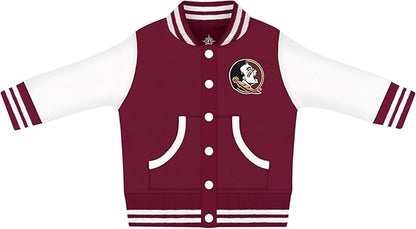 Creative Knitwear College Baby Varsity Jacket Lightweight - Team Logo, Multiple Colors, Unisex, (0 Months - 4T)