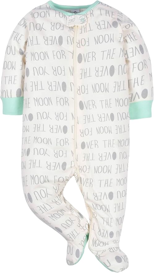 Gerber unisex-baby 4 Pack Sleep 'N Play Footie