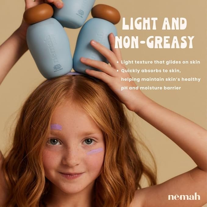 Nemah Baby Lotion, Baby Moisturizer For Sensitive Skin, Lotion For Newborn And Toddlers, With Chamomile Aloe Vera Jojoba Oil, Lightweight Non-Greasy, Fast Absorbing, Vegan & Cruelty Free, 9.8 Fl Oz