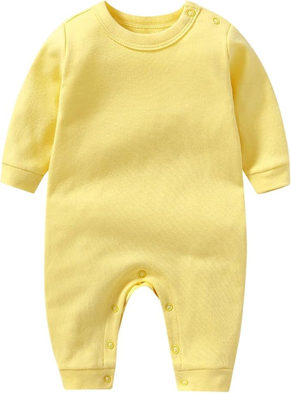 Unisex Baby Onesie, Long Sleeve 100% Cotton Baby Clothes, Baby Footless Jumpsuit