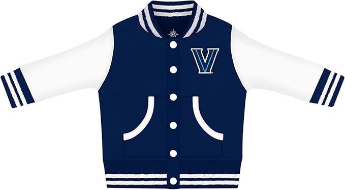 Creative Knitwear College Baby Varsity Jacket Lightweight - Team Logo, Multiple Colors, Unisex, (0 Months - 4T)