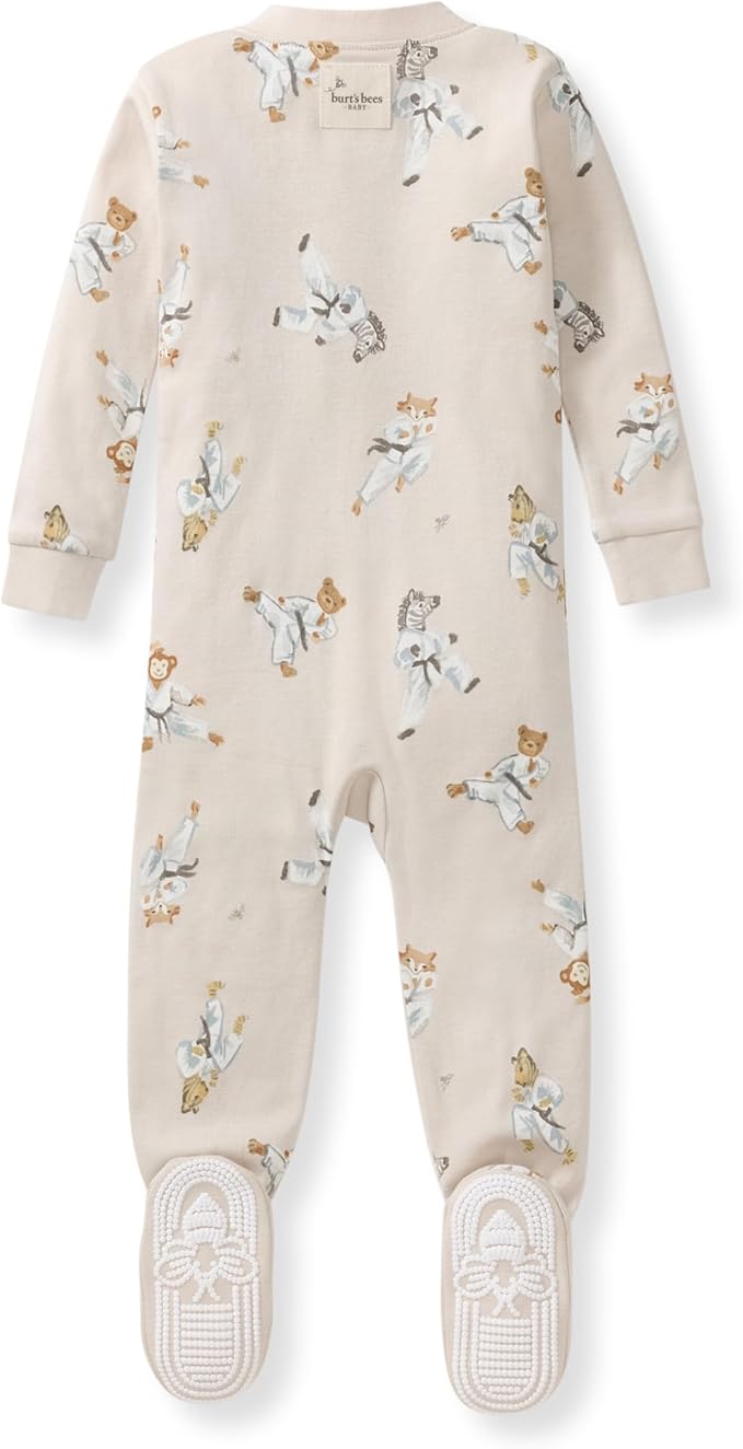 Burt's Bees Baby baby-boys Sleeper Pjs, 100% Organic Cotton, One-piece Footie, Zip Up Jumpsuit, Snug Fit Pajamas