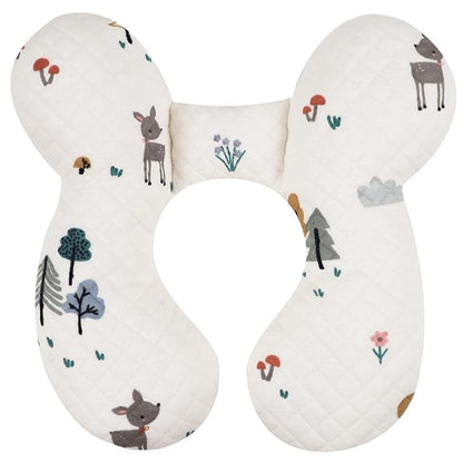 Baby Travel Pillow Upgraded, Soft Baby Head Support Pillow for Newborn Toddler，Babies Neck Car Seat, Pushchair and Strollers, Deer