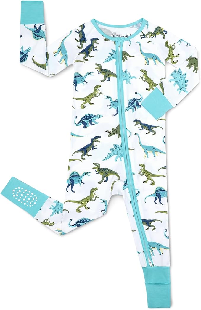 Bamboo Viscose Baby Convertible Footie Pajama, Zipper Pajamas for Baby Boys & Girls, Sleep & Play Footed Pjs