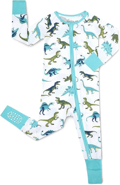 Bamboo Viscose Baby Convertible Footie Pajama, Zipper Pajamas for Baby Boys & Girls, Sleep & Play Footed Pjs