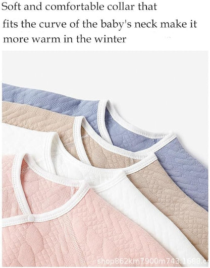 Newborn Going Home Outfit, Baby Romper 3-Layer 100% Cotton One-Piece, Baby Coming Home Set from Hospital