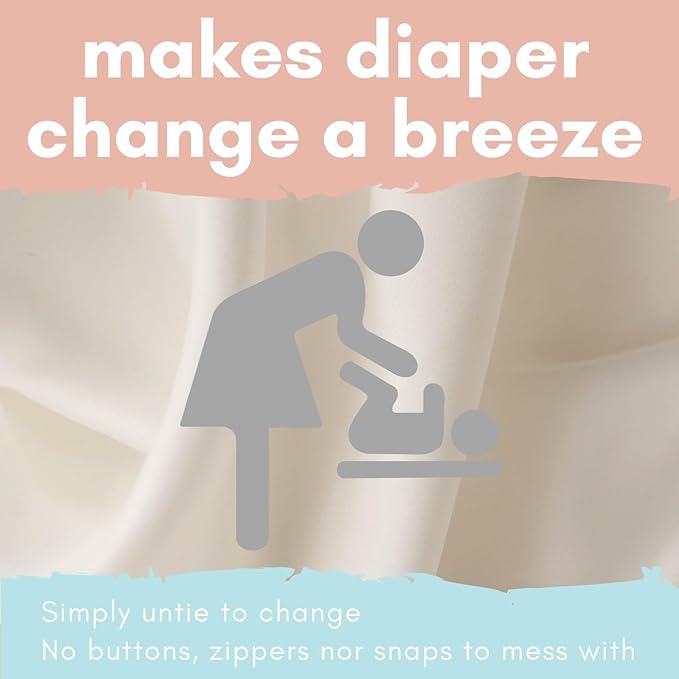 Newborn Baby Boy Long Sleeve Sleeper Gown with Mittens Knotted Gown Coming Home Outfit Nightgown Hat Set 2 Pieces