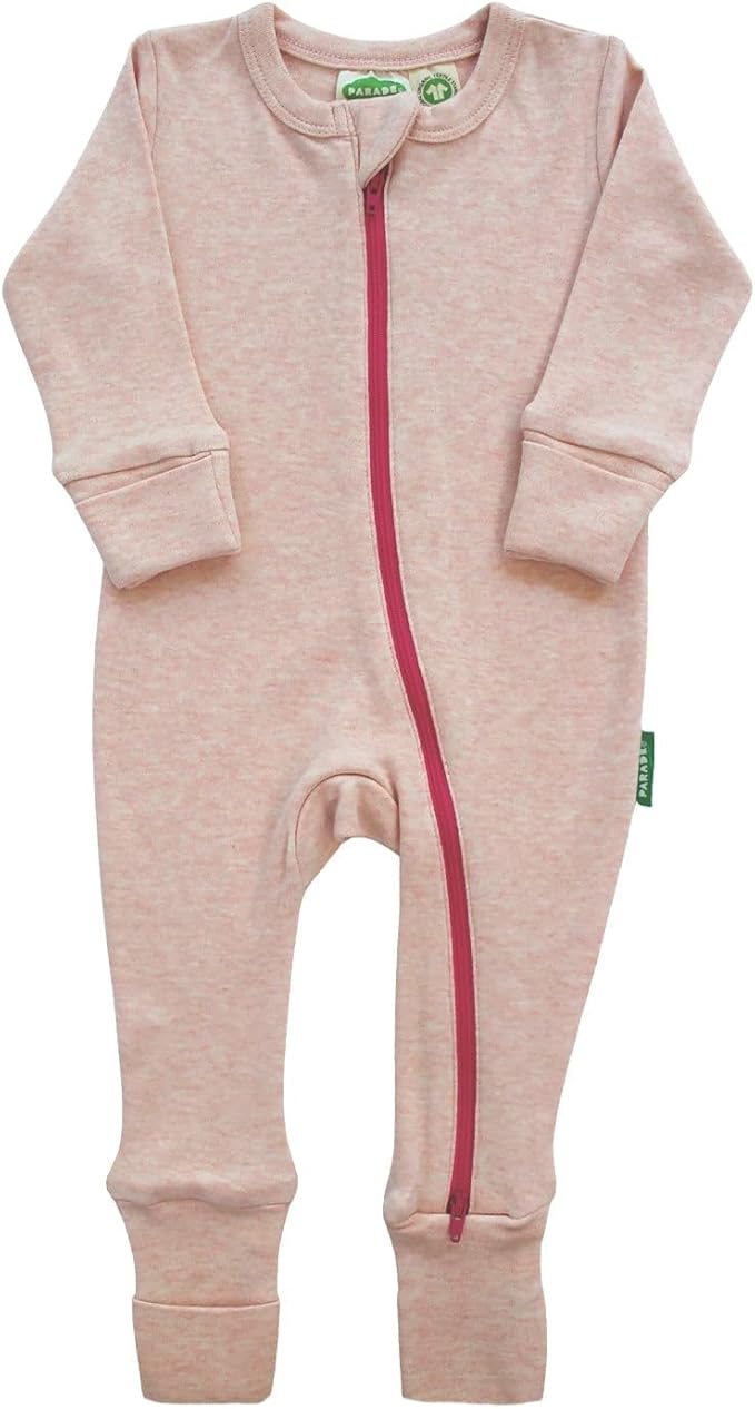 PARADE Organic Snuggle Soft Melange '2-Way' Zipper Romper