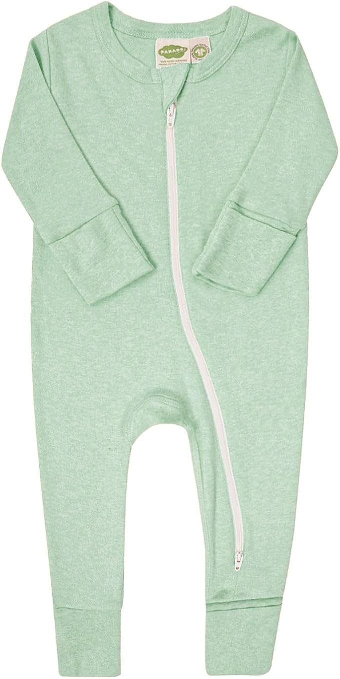 PARADE Organic Snuggle Soft Melange '2-Way' Zipper Romper