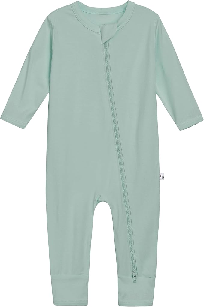 Baby Zippered Rompers Newborn Pajamas Sleepers Long Sleeve Jumpsuits Infant Zipper Romper-Viscose from Bamboo