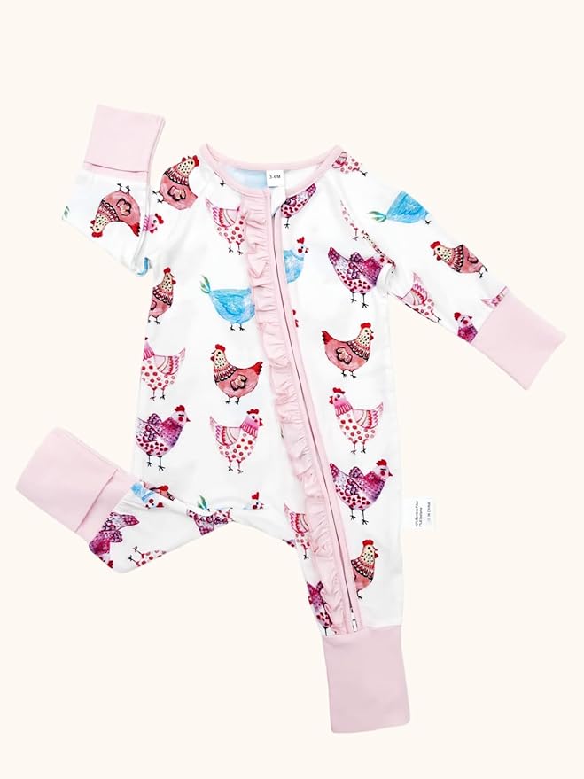 Bow Dream Baby Girl Romper Jumpsuit Bamboo Rayon Baby Clothes Boys & 2 Way Zipper Outfit Baby Clothes for Girls