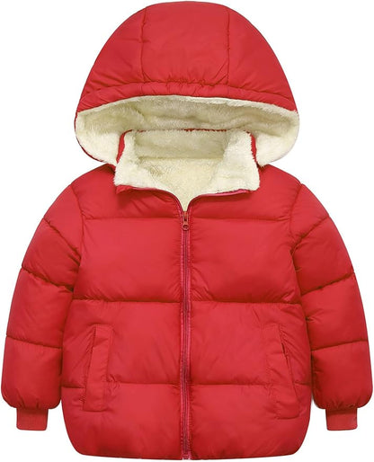 TUONROAD 1-6T Baby Girl Boy Winter Fleece Coats Toddler Warm Puffer Jackets Kids Down Alternative Outerwear