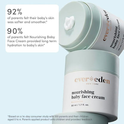 Evereden Nourishing Baby Face Cream 1.7 oz. | Non-Toxic and Fragrance-Free Face Lotion | Rich, Non-Greasy Baby Moisturizing Cream | Face Moisturizer with Clean Ingredients