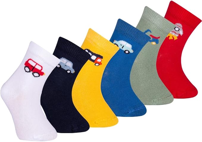 Bella Baby & Toddler Seamless-Toe Turkish Cotton Crew Socks (6-Pack)