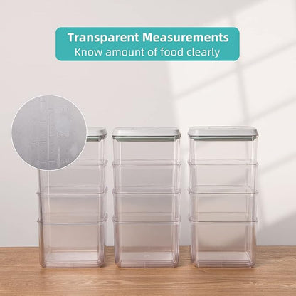 Ankou Pop Airtight Food Storage Containers with Lids for Kitchen Pantry Organizing Stackable Container for Cereal Snack Flour Sugar Coffee Spaghetti -12 Pcs(1.2, 2.0, 2.7, 3.3qt)*3