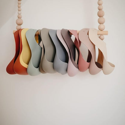 mushie Silicone Baby Bib | Adjustable Fit Waterproof Bibs (Clay)