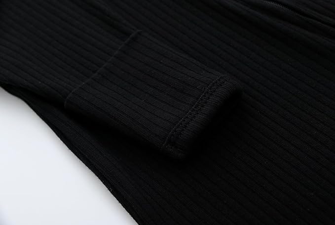 ACESTAR Baby Footies Pajamas, 2-Way Zipper Baby Sleepers with Mitten Cuffs - Long Sleeve Baby Zip Up Onesie for 0-12 Months