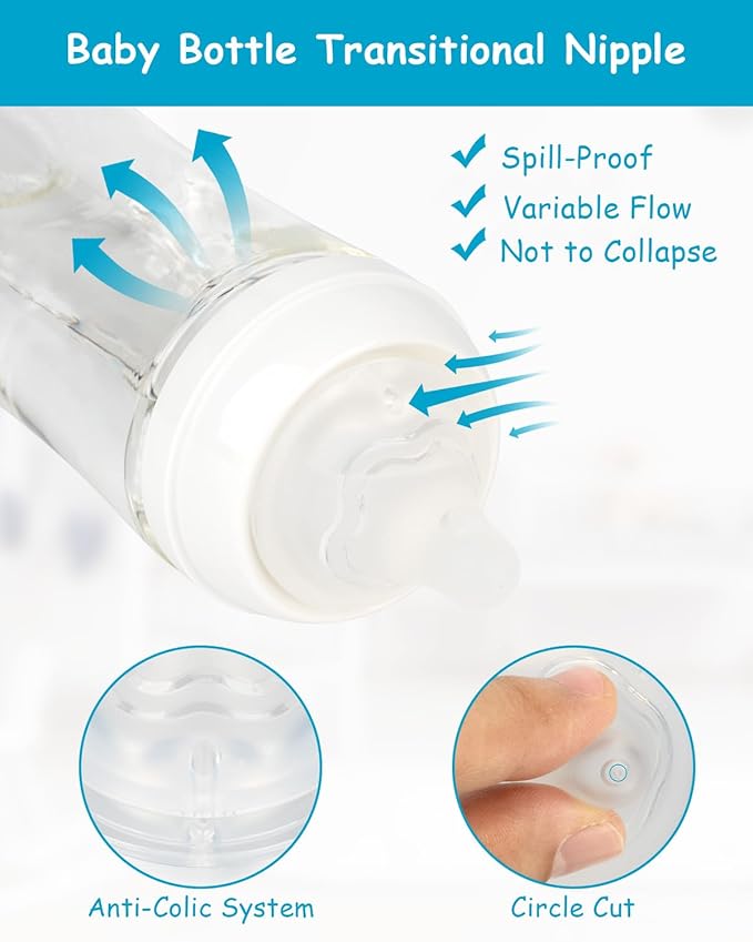 Silicone Nipple for Pigeon Baby Bottle, Size SS, Extra Slow Flow, 0m+, 6 Count