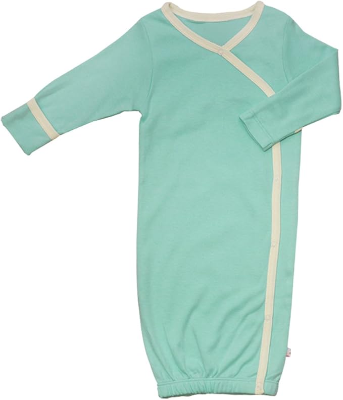 Babysoy Organic Newborn Baby Kimono Wrap Around Snap Sleeper Gown Bundler