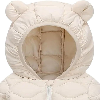 Toddler Winter Coats Puffer Padded Jacket Baby Boys Girls Bear Hoods Down Jacket Light Weight Infant Outerwear