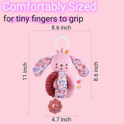 Baby Stroller Hanging Car Seat Toys for Infants 0-6 Months Girl Boy 0-3-4-5-7 6-12 Month Old Newborn Gifts, Carseat Christmas Stocking Stuffers Sensory Toy for Babies Play Gym Rattle, Crinkle
