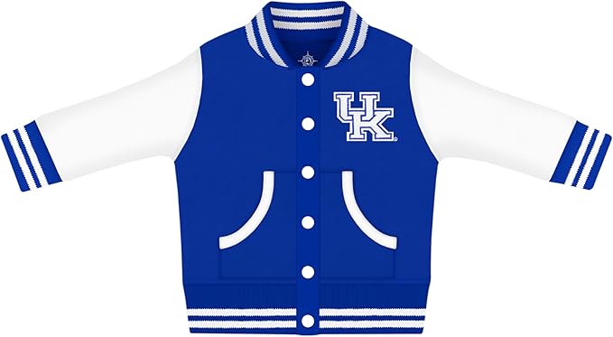 Creative Knitwear College Baby Varsity Jacket Lightweight - Team Logo, Multiple Colors, Unisex, (0 Months - 4T)