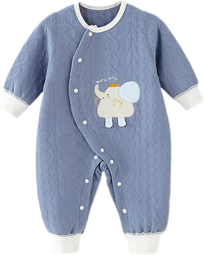 Newborn Baby Boy Girl Organic Cotton Bodysuit Long Sleeve Jumpsuit 3-Pack Outfits Clothes,0-24Months