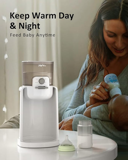 Water Warmer, HEYVALUE Baby Bottle Warmer, Formula Maker with Night Light, 4 Temperature Control & 72H Keep Warm, Detachable Tank, Instantly Dispenses Warm Water, Feed Baby More Easier and Healthier