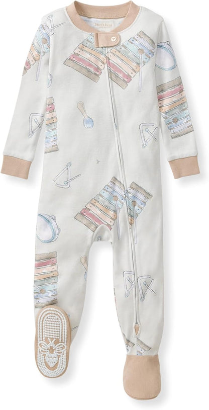 Burt's Bees Baby baby-boys Sleeper Pjs, 100% Organic Cotton, One-piece Footie, Zip Up Jumpsuit, Snug Fit Pajamas