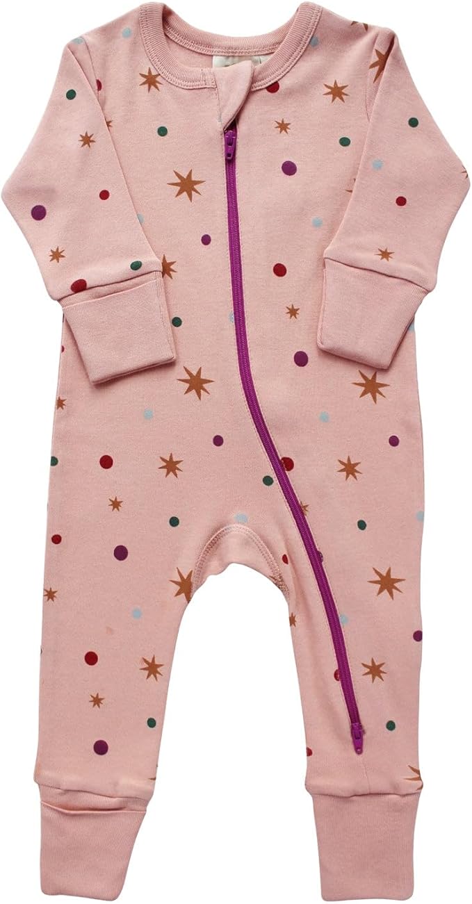 PARADE Organic Holiday Print '2-Way' Zip Romper