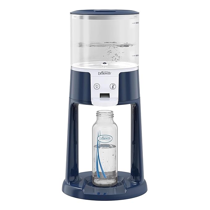 Dr. Brown's Insta-Prep Warm Water Dispenser to Instantly Prepare Baby’s Formula Bottle,Large Capacity Glass Tank with 3 Temperature Settings,Blue