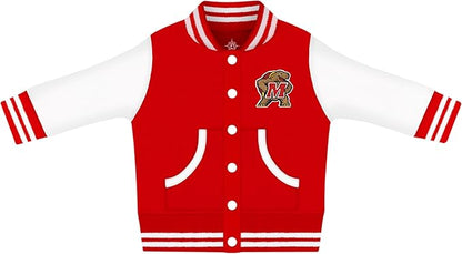 Creative Knitwear College Baby Varsity Jacket Lightweight - Team Logo, Multiple Colors, Unisex, (0 Months - 4T)