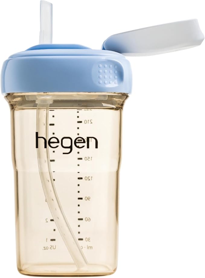 hegen PCTO™ 240ml/8oz Straw Cup PPSU Blue (Slow Flow) - 6 months and above