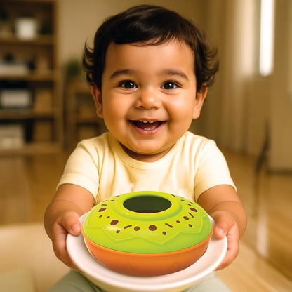 Imagimake Nesting Doughnuts | Leaps & Bounds Baby Toys for 12+ Months | Learning Toys for 1 + Year Old Toddlers and Infant | 2-in-1 Play & Learn | Montessori Baby Toy | Birthday Gifts for 1 Year Old